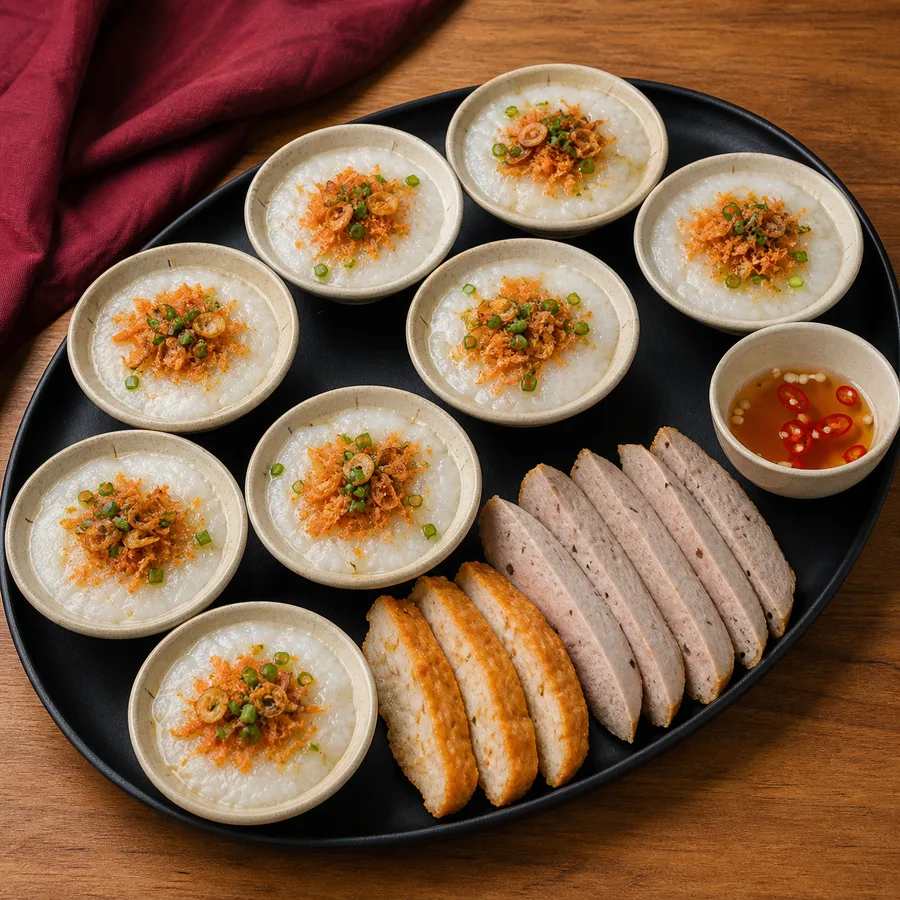 Bánh Bèo Chả Tôm Hoặc Chả Huế
